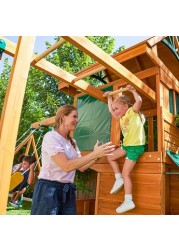 Kidkraft Ridgeview Deluxe Clubhouse Wooden Swing Playset