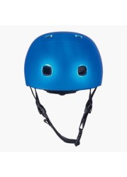 Micro Metallic Helmet with Adjustable Buckle Strap Closure