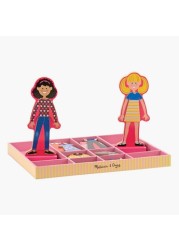 Melissa and Doug Abby & Emma Magnetic Wooden Dress-Up Dolls