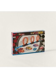 Juniors Super Racer Track Playset with 2 Pull Back Cars