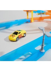 Juniors Super Racer Track Playset with 1 Pull Back Car