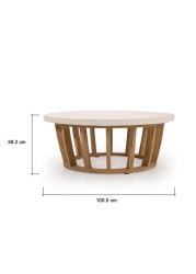 طاولة قهوة خشبية وودلاند (100 × 100 × 39.2 سم)