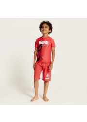 Spider-Man Print Swim T-shirt and Shorts Set