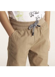 Juniors Solid Shorts with Drawstring Closure and Pockets