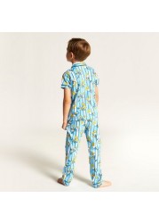 Disney Donald Duck Print Shirt and Full Length Pyjama Set