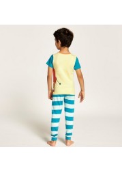 Juniors Camel Print Crew Neck T-shirt and Full Length Pyjama Set