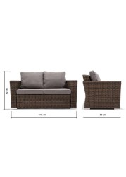 Agartha 2-Seater Rattan Sofa W/Cushions Generic (146 x 80 x 90 cm)