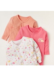 Juniors Assorted Sleepsuit with Long Sleeves - Set of 3