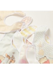 Disney Winnie the Pooh Print Bib with Snap Button Closure - Set of 6