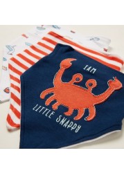 Juniors Printed Bib with Snap Button Closure - Set of 3