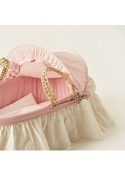 Cambrass Moses Basket with Frills and Canopy