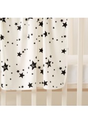 Juniors All-Over Star Print Receiving Blanket with Hood - 80 x 80 cms