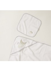 Giggles Embroidered 4-Piece Hooded Bathrobe Set