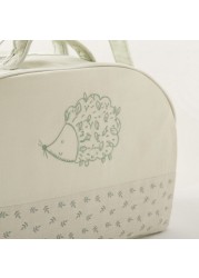 Giggles Forest Friends Printed Diaper Bag with Embroidered Detail