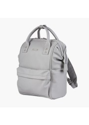 BabaBing! Mani Vegan Leather Backpack Changing Bag - Dove Grey