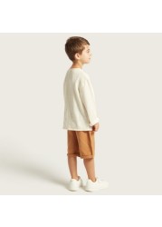 Eligo Textured T-shirt with Solid Shorts