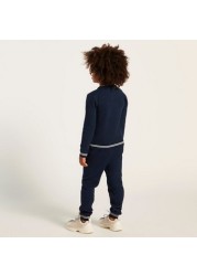 Textured Pullover and Jog Pants Set