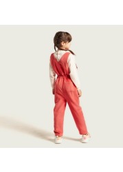Eligo Textured Pullover and Dungarees Set