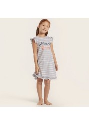 Juniors Printed Night Dress - Set of 2