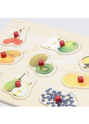 Juniors Fruit Puzzle Board with Knobs