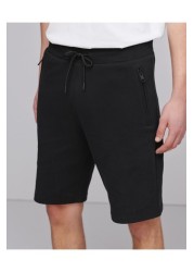 Zip Pocket Jersey Shorts Straight Fit