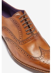 Signature Italian Leather Wing Cap Brogues