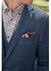 Windowpane Check Linen Blend Blazer