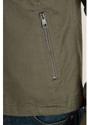 Cotton Shacket With Zip Pockets