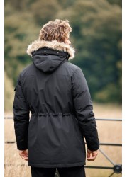 Shower Resistant Down Filled Signature Parka With Detachable Faux Fur Hood