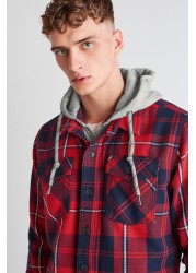 Hooded Check Shacket