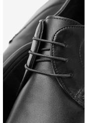 Leather Plain Derby Shoes Regular Fit