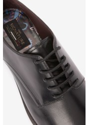 Signature Leather Plain Derby Shoes