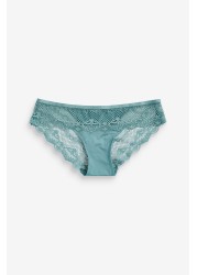 Microfibre And Lace Knickers Brazilian