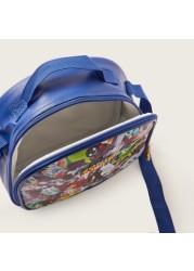 Sonic the Hedgehog Print Lunch Bag with Adjustable Strap