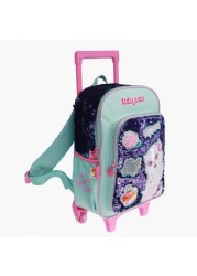 Rainbow Max Sequin Detail Trolley Backpack with Adjustable Straps - 16 inches