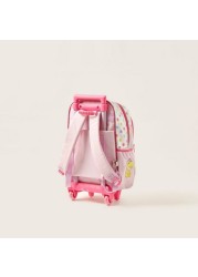 Hello Kitty Print Trolley Backpack with Retractable Handle - 18 inches