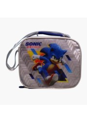 Sonic The HedgeHog Printed 5-Piece Trolley Backpack Set - 14 Inches