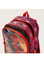 Simba 5-Piece Spider-Man Befighting Trolley Backpack Set - 16 inches