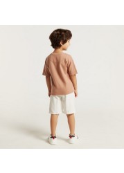 Eligo Textured T-shirt and Shorts Set