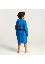 Juniors Long Sleeves Bathrobe with Tie-Up Belt and Hood