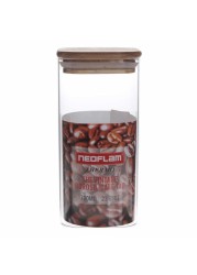 Neoflam Square Borosilicate Glass Jar W/Lid (700 ml)