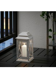 BEFÄSTA Lantern f block candle, in/outdoor