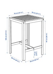 ÄPPLARÖ Bar table, outdoor