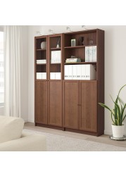 BILLY / OXBERG Bookcase with panel/glass doors