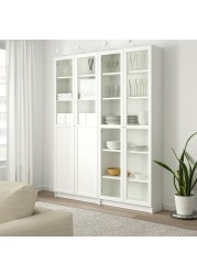 BILLY / OXBERG Bookcase with panel/glass doors