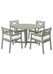 BONDHOLMEN Table+4 chairs w armrests, outdoor