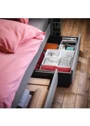 HAUGA Upholstered bed storage box