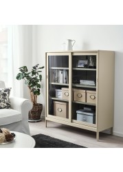 IDÅSEN Cabinet with sliding glass doors