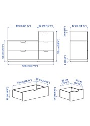 NORDLI Chest of 5 drawers