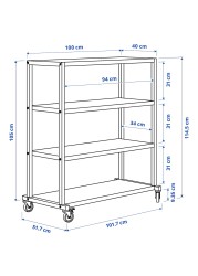 RÅVAROR Storage unit on castors